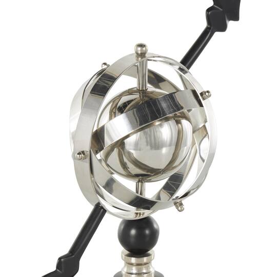 Black Stainless Steel Metal Armillary Globe